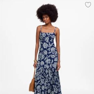Floral Navy Blue Dress Madewell